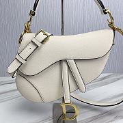 	 KITLIFE DIOR SADDLE BAG WITH STRAP WHITE Grained Calfskin - 25.5 x 20 x 6.5 cm - 1