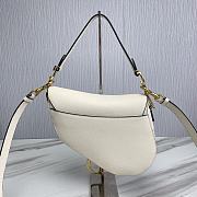 	 KITLIFE DIOR SADDLE BAG WITH STRAP WHITE Grained Calfskin - 25.5 x 20 x 6.5 cm - 2