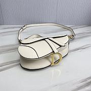 	 KITLIFE DIOR SADDLE BAG WITH STRAP WHITE Grained Calfskin - 25.5 x 20 x 6.5 cm - 4
