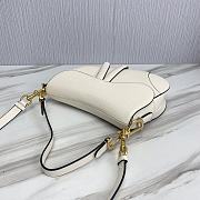 	 KITLIFE DIOR SADDLE BAG WITH STRAP WHITE Grained Calfskin - 25.5 x 20 x 6.5 cm - 5