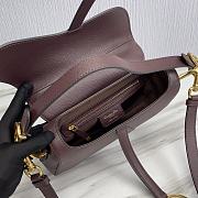 	 KITLIFE DIOR SADDLE BAG WITH STRAP BURGUNDY Grained Calfskin - 25.5 x 20 x 6.5 cm - 2