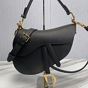 	 KITLIFE DIOR SADDLE BAG WITH STRAP black Grained Calfskin - 25.5 x 20 x 6.5 cm - 1