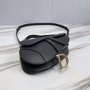 	 KITLIFE DIOR SADDLE BAG WITH STRAP black Grained Calfskin - 25.5 x 20 x 6.5 cm - 5