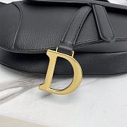 	 KITLIFE DIOR SADDLE BAG WITH STRAP black Grained Calfskin - 25.5 x 20 x 6.5 cm - 4