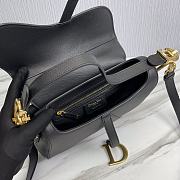 	 KITLIFE DIOR SADDLE BAG WITH STRAP black Grained Calfskin - 25.5 x 20 x 6.5 cm - 3