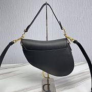 	 KITLIFE DIOR SADDLE BAG WITH STRAP black Grained Calfskin - 25.5 x 20 x 6.5 cm - 2