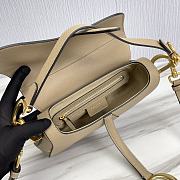 	 KITLIFE DIOR SADDLE BAG WITH STRAP Beige Grained Calfskin - 25.5 x 20 x 6.5 cm - 5