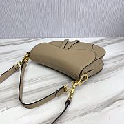 	 KITLIFE DIOR SADDLE BAG WITH STRAP Beige Grained Calfskin - 25.5 x 20 x 6.5 cm - 2