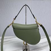 	 KITLIFE DIOR SADDLE BAG WITH STRAP Green Grained Calfskin - 25.5 x 20 x 6.5 cm - 4