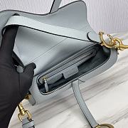 	 KITLIFE DIOR SADDLE BAG WITH STRAP Horizon Blue Grained Calfskin - 25.5 x 20 x 6.5 cm - 5