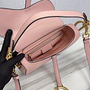 	 KITLIFE DIOR SADDLE BAG WITH STRAP Pink Grained Calfskin - 25.5 x 20 x 6.5 cm - 5