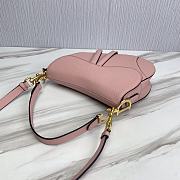 	 KITLIFE DIOR SADDLE BAG WITH STRAP Pink Grained Calfskin - 25.5 x 20 x 6.5 cm - 3