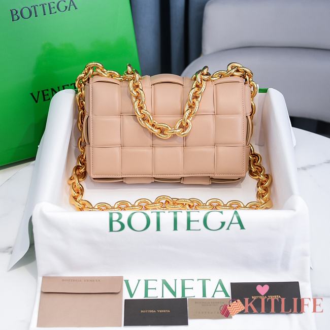 Kitlife Bottega Veneta Gold Chain Cassette Light Pink - 26x18x8cm - 1