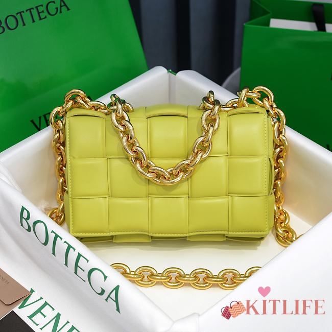 Kitlife Bottega Veneta Gold Chain Cassette Dark Yellow - 26x18x8cm - 1