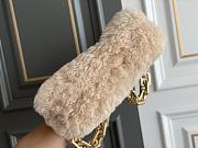 Kitlife Bottega Veneta Shearling Chain Pouch Clutch Beige - 31*12*16cm - 5