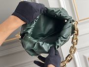 	 Kitlife Bottega Veneta Silver Chain Pouch Clutch Dark Green  - 31*12*16cm - 2