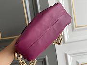 Kitlife Bottega Veneta Silver Chain Pouch Clutch Dark Pink - 31*12*16cm - 4