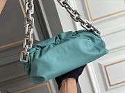 Kitlife Bottega Veneta Silver Chain Pouch Clutch Blue - 31*12*16cm - 1