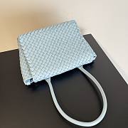 	 Kitlife Bottega Veneta Patti Top Handle Light Blue Bag - 24x20x12cm - 3