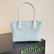 	 Kitlife Bottega Veneta Patti Top Handle Light Blue Bag - 24x20x12cm - 5