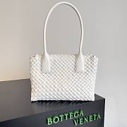 	 Kitlife Bottega Veneta Patti Top Handle White Bag - 24x20x12cm - 3