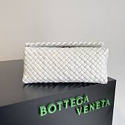 	 Kitlife Bottega Veneta Patti Top Handle White Bag - 24x20x12cm - 2