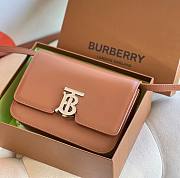 Kitlife Burberry TB Smooth Leather Dark Brown Bag - 21x16x6cm - 1