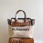 Kitlife Burberry Belt Bag Small Canvas & Leather Tote - 28cm - 1