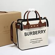 Kitlife Burberry Belt Bag Medium Canvas & Leather Tote - 33cm - 1