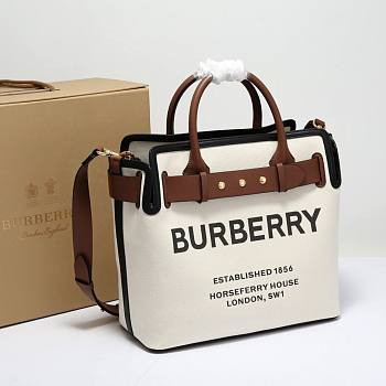 Kitlife Burberry Belt Bag Medium Canvas & Leather Tote - 33cm