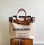 Kitlife Burberry Belt Bag Large Canvas & Leather Tote - 33cm - 1