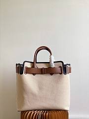 Kitlife Burberry Belt Bag Large Canvas & Leather Tote - 33cm - 4