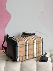 Kitlife Burberry horseferry check small canterbury black tote - 27*17*26cm - 5