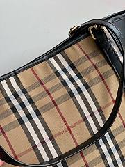 Kitlife Burberry horseferry check small canterbury black tote - 27*17*26cm - 2