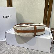 KITLIFE CELINE MEDIUM AVA STRAP BAG IN TEXTILE WITH CELINE ALL-OVER AND CALFSKIN WHITE / BLACK - 23 X 13.5 X 6 CM - 5