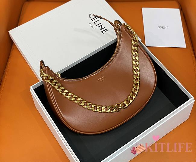 	 KITLIFE CELINE MEDIUM AVA CHAIN IN SMOOTH CALFSKIN TAN - 25 X 12 X 9 CM - 1