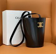 KITLIFE CELINE BUCKET TRIOMPHE IN NATURAL CALFSKIN BLACK - 25 X 22 X 14 CM - 2