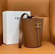 	 KITLIFE CELINE BUCKET TRIOMPHE IN NATURAL CALFSKIN TAN - 25 X 22 X 14 CM - 2