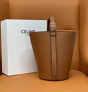 	 KITLIFE CELINE BUCKET TRIOMPHE IN NATURAL CALFSKIN TAN - 25 X 22 X 14 CM - 5