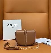 KITLIFE CELINE SMALL 16 WALLET ON CHAIN IN SHINY CALFSKIN TAN - 14 X 11 X 5 CM - 3