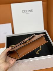 KITLIFE CELINE WALLET ON CHAIN TRIOMPHE IN SHINY CALFSKIN TAN - 19 X 11 X 4 CM - 4