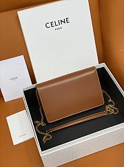 KITLIFE CELINE WALLET ON CHAIN TRIOMPHE IN SHINY CALFSKIN TAN - 19 X 11 X 4 CM - 3