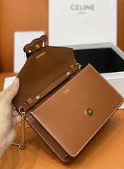 KITLIFE CELINE WALLET ON CHAIN TRIOMPHE IN SHINY CALFSKIN TAN - 19 X 11 X 4 CM - 5