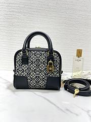 	 Kitlife Loewe Amazona 16 Square bag in Anagram jacquard and calfskin black - 16X14X8.5 cm - 1