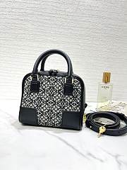 	 Kitlife Loewe Amazona 16 Square bag in Anagram jacquard and calfskin black - 16X14X8.5 cm - 3