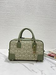 	 Kitlife Loewe Amazona 23 Square bag in Anagram jacquard and calfskin green - 23X15.5X9.7 cm - 1