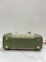 	 Kitlife Loewe Amazona 23 Square bag in Anagram jacquard and calfskin green - 23X15.5X9.7 cm - 5