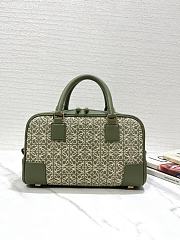 	 Kitlife Loewe Amazona 23 Square bag in Anagram jacquard and calfskin green - 23X15.5X9.7 cm - 3