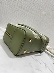 	 Kitlife Loewe Amazona 28 Square bag in Anagram jacquard and calfskin green - 28X18X11 cm - 3