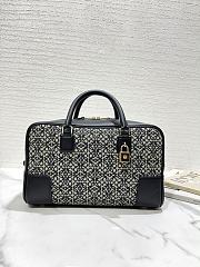 	 Kitlife Loewe Amazona 28 Square bag in Anagram jacquard and calfskin black - 28X18X11 cm - 1